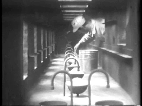 Grain blasts are demonstrated in Washington, D.C., in 1932. Stock Footage 83223991