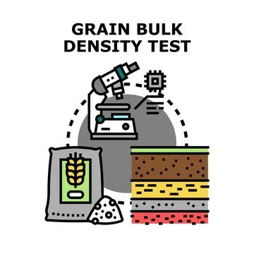 Grain bulk density test concept for agricultural research Illustrazione stock