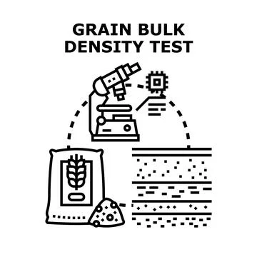 Grain bulk density test concept for agricultural research イラスト素材