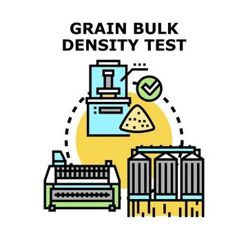 Grain bulk density test process for agriculture business Stock Illustration