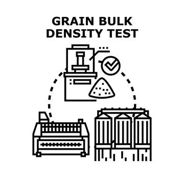 Grain bulk density test process for agriculture business Stock Illustration