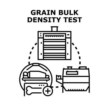 Grain bulk density testing and bone densitometry concept Illustrazione stock