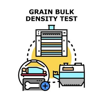 Grain bulk density testing and bone densitometry concept Illustrazione stock
