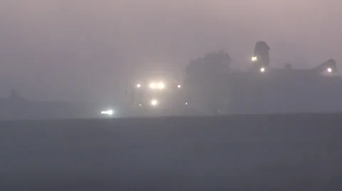 Grain Cart Night Stock Footage 35575555