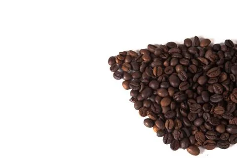 Grain of coffee, beans. Stock Photos