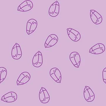 Grain corn line seamless pattern イラスト素材