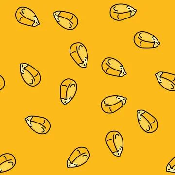 Grain corn vector seamless pattern Stock Illustration