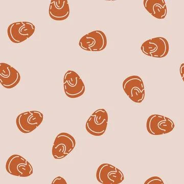Grain corn yellow glyph seamless pattern Stock Illustration
