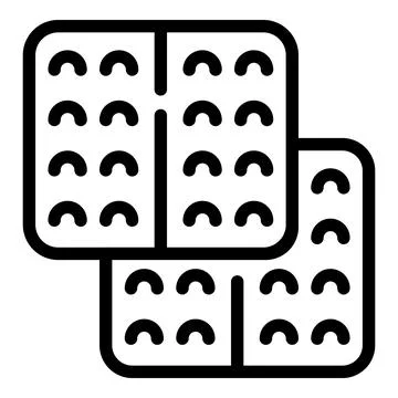 Grain cracker icon outline vector. Food cookie イラスト素材