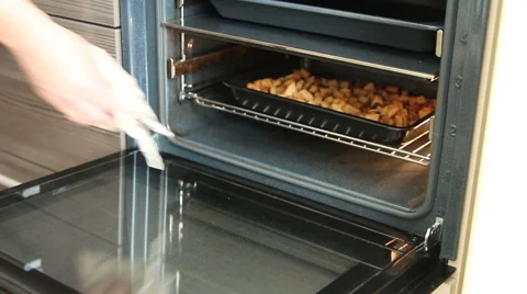 Grain crackers from electric oven Stock Footage 67172377
