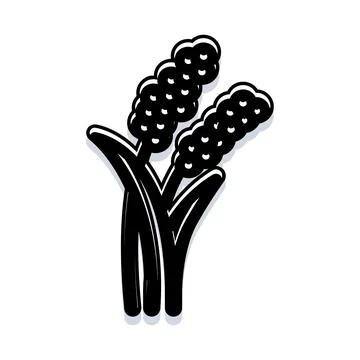 Grain crop ears growing as an icon Ilustração Stock