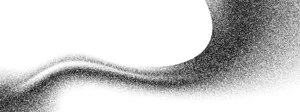 Grain dots wave background, noise splash Illustrazione stock