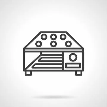 Grain dryer simple line vector icon Stock Illustration