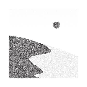 Grain dune desert. Stipple eastern landscape and terrain background. Sand hill Stock Illustration