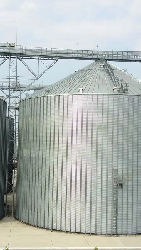 Grain elevator in agricultural zone.  Stock Footage 275281390