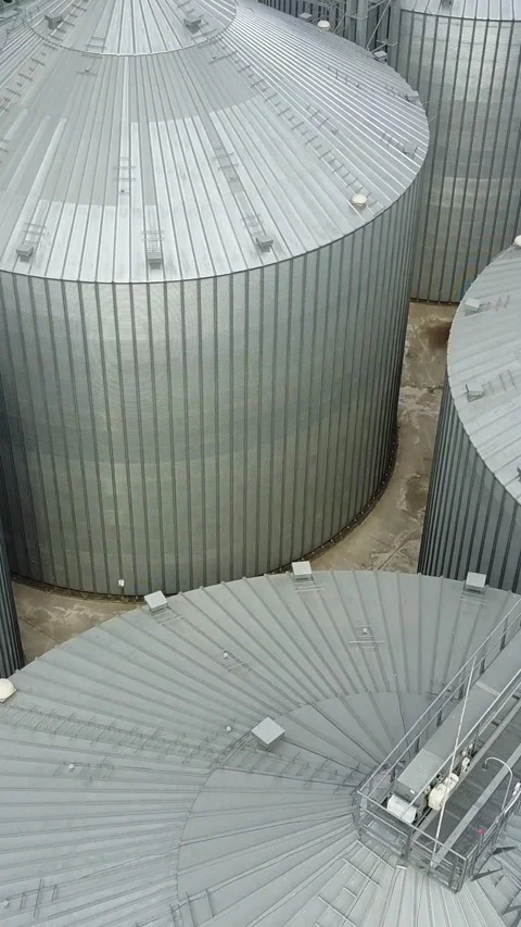 Grain elevator in agricultural zone. Stock Footage 275281491