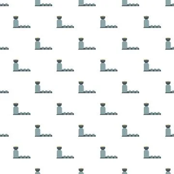 Grain elevator and silo storage facility pattern Stock Illustration