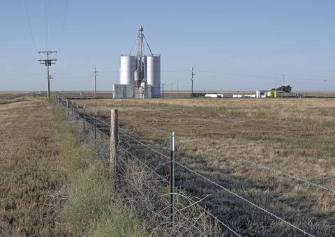 Grain Elevator at Dalhart, Texas Stock Photos