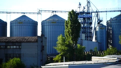 Grain elevator. Stock Footage 94342698