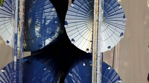 Grain elevator at modern agro processing factory Stock-Footage 142605143
