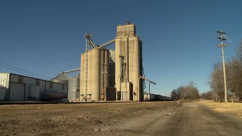 Grain Elevator Neodesha Kansas Stock Footage 100048425