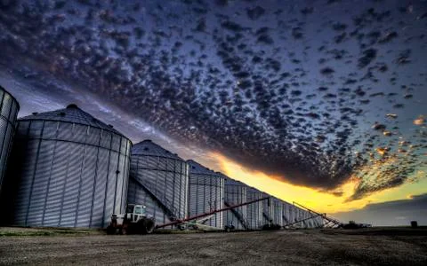 Grain Elevator Saskatchewan Stock Photos