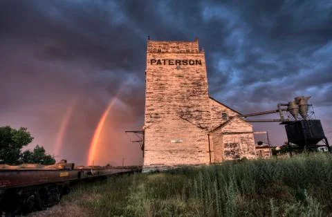 Grain Elevator Saskatchewan Stock Photos