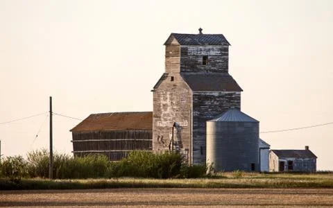 Grain Elevator Saskatchewan Stock Photos