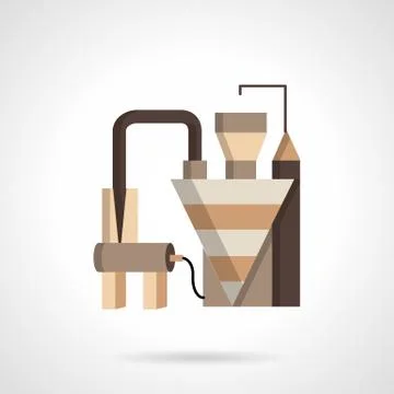Grain factory flat vector icon Stock Illustration