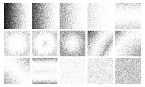 Grain gradient backgrounds, grunge dust textures Stock Illustration
