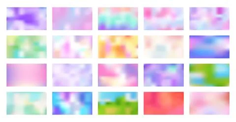 Grain gradient backgrounds set, colorful abstract texture collection, soft 스톡 일러스트