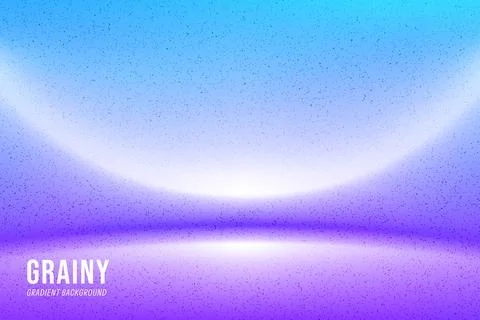 Grain gradient horizon vector background in violet, blue, and icy white. Fine Illustrazione stock