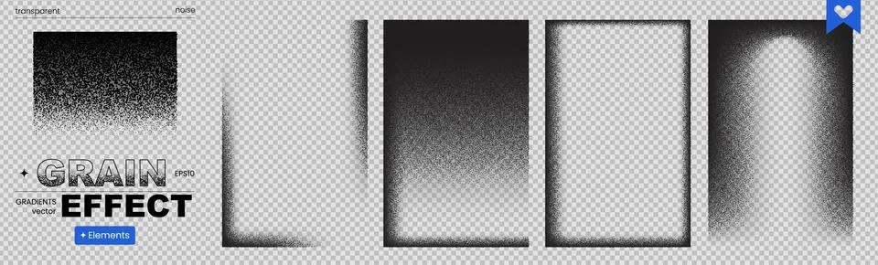 Grain Gradient Noise Dot Pattern Background Black Fade Grainy Effect Dust at the Stock Illustration