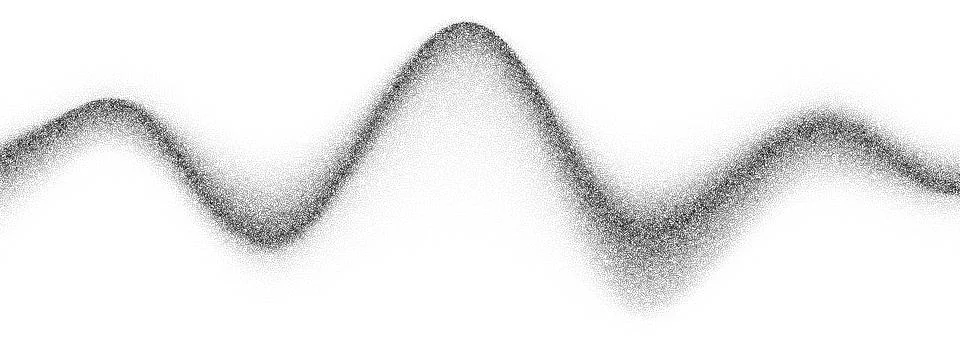 Grain gradient wave texture. Black stipple flow line background. Dotted undulate Stock Illustration