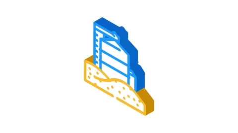 Grain heap ripe wheat isometric icon animation Stock Footage 327293412