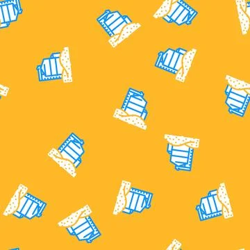 Grain heap ripe wheat vector seamless pattern 스톡 일러스트