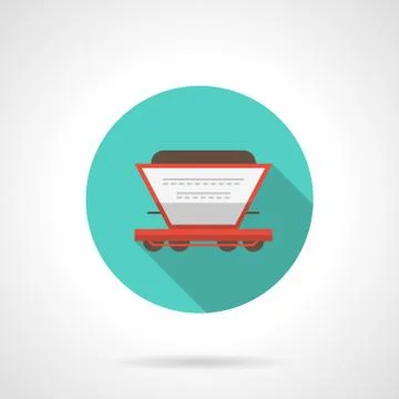 Grain hopper blue round vector icon Stock Illustration
