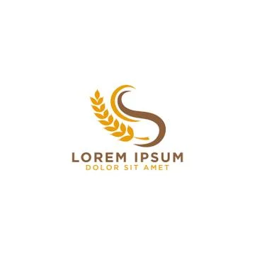 Grain logo design template Stock Illustration