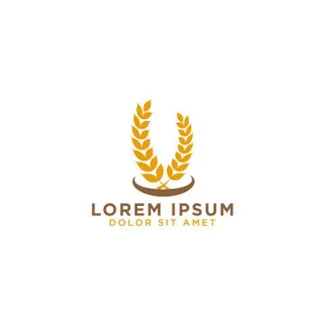 Grain logo design template Stock Illustration