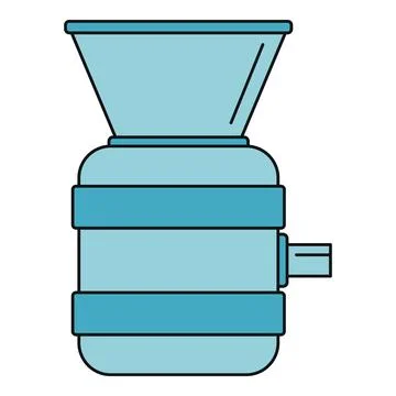 Grain mill grinding cereal for flour production icon Stock Illustration