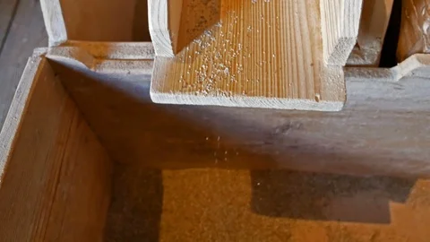 Grain milling in old mill Stock Footage 95386137