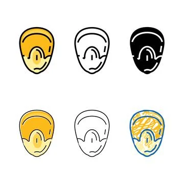 Grain modern corn yellow color icon vector Stock Illustration