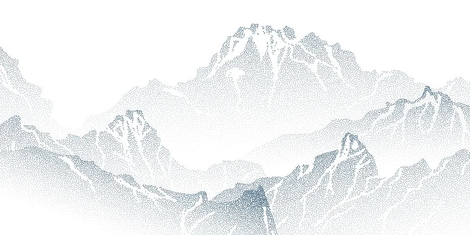 Grain mountain background with blue dot texture Stock Illustration