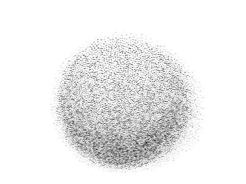 Grain noise gradient pattern vector background. Abstract monochrome 3d sphere Stock Illustration