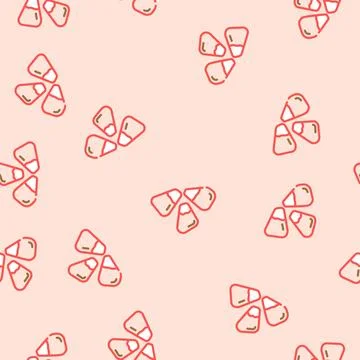 Grain pomegranate red fruit vector seamless pattern Stock Illustration