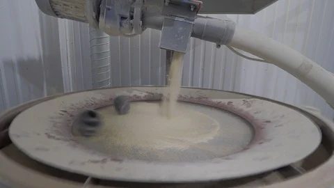 Grain processing factory, food industry Stock Footage 115274683