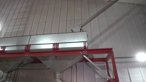 Grain processing factory processing soybeans Stock Footage 274586144