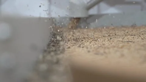 Grain processing factory processing soybeans Stock Footage 274620269