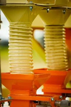 Grain processing machine, agricultural production. Stock Photos