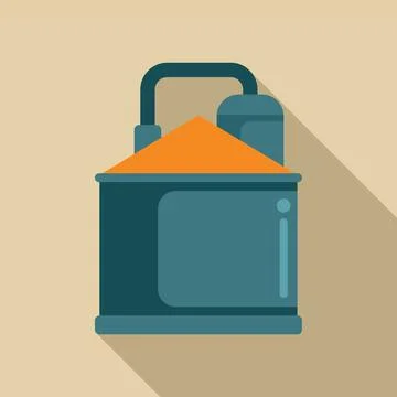 Grain processing plant building storing wheat for flour production Stock Illustration